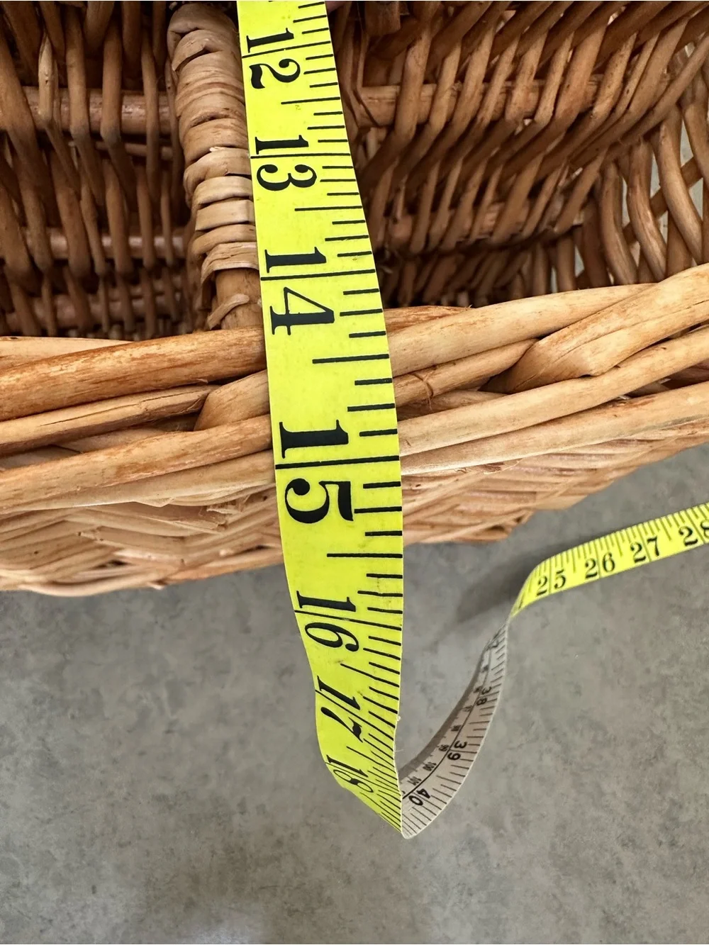 Vintage Woven Rattan Wicker Large Storage Basket 9 Compartments Handles Natural